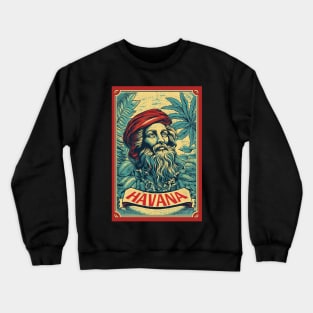 Havana, Cuba, Travel, Poster Crewneck Sweatshirt